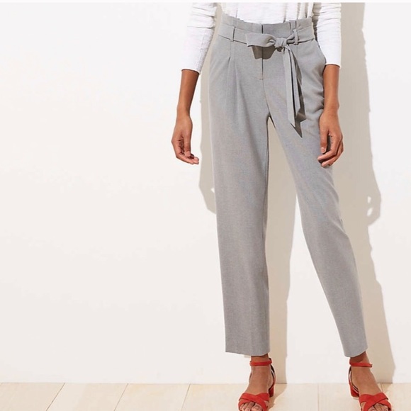 Pants - NWT LOFT tie waist paper bag pants XXSP